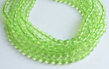 Light Green Faceted Acrylic Beaded Multi Strand Statement Necklace - Angelina