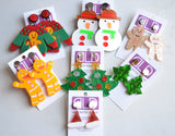 Christmas Snowman Santa Tree Gingerbread Man Holiday Acrylic Statement Earrings