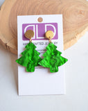 Christmas Snowman Santa Tree Gingerbread Man Holiday Acrylic Statement Earrings