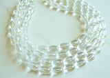 Lucite Acrylic Clear Bead Chunky Multi Strand Statement Necklace - Tessa