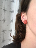 Matte Square Rubber Acrylic Stud Earrings
