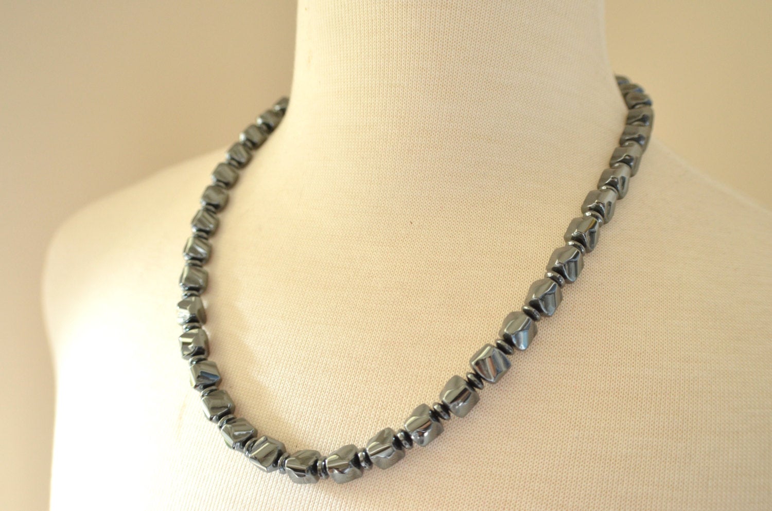Hematite necklace for men on sale
