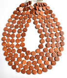 Wood Brown Beaded Chunky Multi Strand Statement Necklace - Charlotte