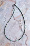 Mens Hematite Beaded Stone Thin Southwest Necklace - Wyatt