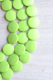 Lime Green Lucite Acrylic Beaded Chunky Multi Strand Statement Necklace - Charlotte
