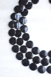 Black Statement Necklace Lucite Beaded Necklace Chunky Multi Strand Necklace Gifts For Her - Charlotte