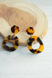 Tortoise Shell Statement Earrings Lucite Big Earrings Gifts For Her - Tortuga