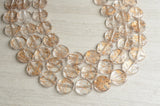 Clear Statement Necklace Lucite Beaded Necklace Chunky Gold Necklace Gifts For Women - Charlotte