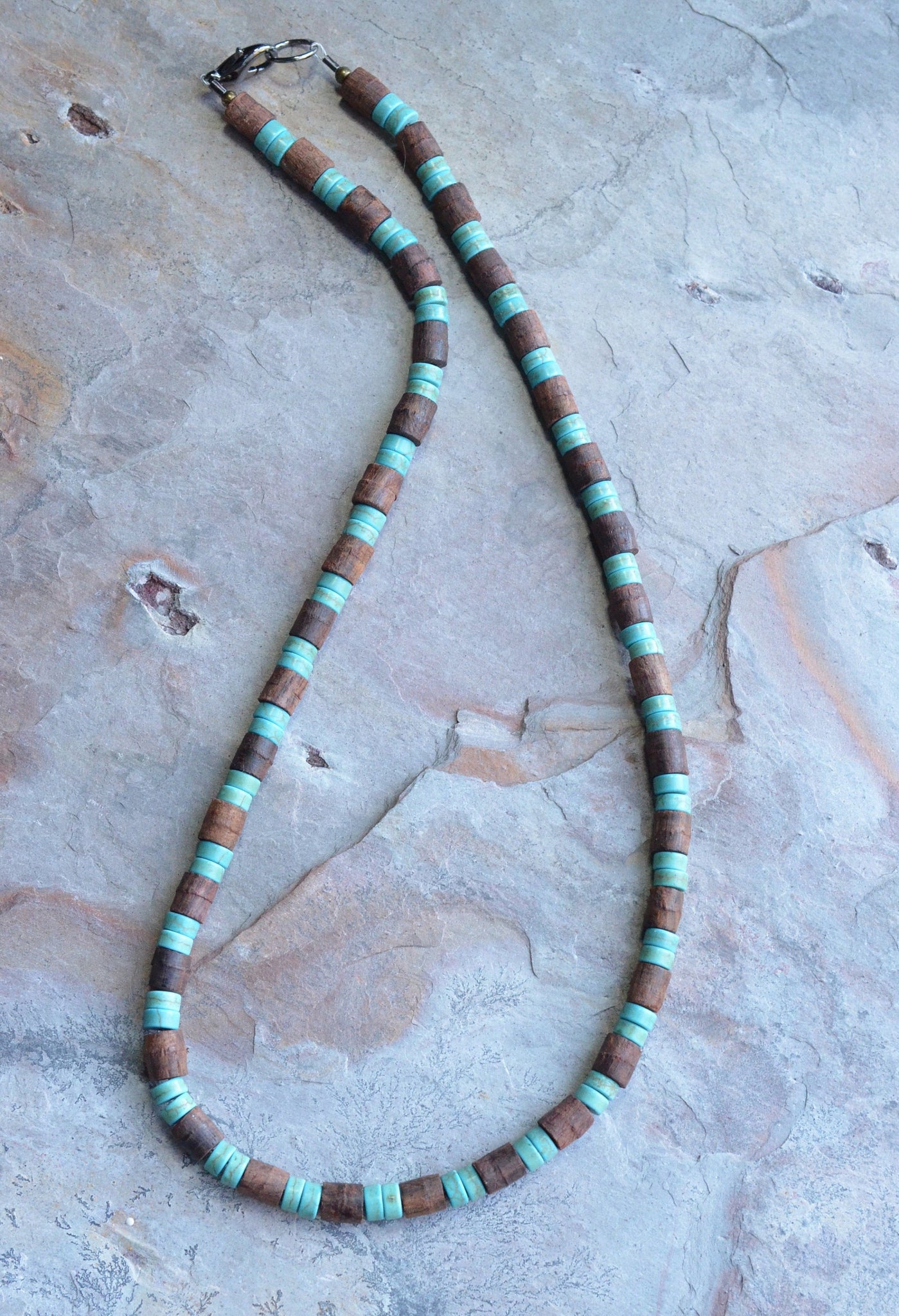 Vintage Turquoise Mens Necklace With Ring Accent Leather Chain Pendant For  Everyday Wear From Qipaoliu, $12.12 | DHgate.Com
