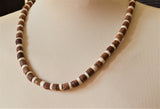 Wood Mens Necklace Beaded Surfer Necklace Gifts For Him - Dennis