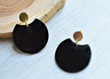 Black Statement Earrings Lucite Big Earrings Gifts For Her - Hanna