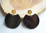Black Statement Earrings Lucite Big Earrings Gifts For Her - Hanna