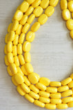 Yellow Womens Statement Acrylic Lucite Beaded Chunky Necklace- Lauren