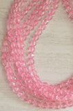 Pink Statement Beaded Acrylic Chunky Multi Strand Lucite Necklace - Angelina