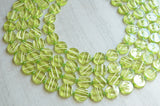 Green White Acrylic Beaded Multi Strand Statement Necklace - Charlotte