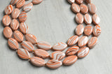 Orange Brown Lucite Acrylic Beaded Chunky Statement Necklace Gifts For Her - Lauren