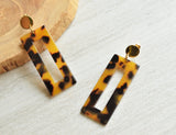Tortoise Shell Statement Earrings Big Lucite Earrings Acrylic Large Earrings Gifts For Her - Louise