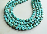 Turquoise Statement Beaded Acrylic Multi Strand Chunky Necklace - Verti