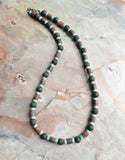 Outer Banks TV Show Pope Wood Turquoise Lava Rock Mens Beaded Surfer Necklace - Rocky