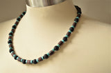Outer Banks TV Show Pope Wood Turquoise Lava Rock Mens Beaded Surfer Necklace - Rocky