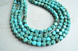 Turquoise Statement Beaded Acrylic Multi Strand Chunky Necklace - Verti