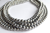 Silver Glass Bead Chunky Multi Strand Statement Necklace - Michelle