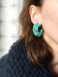 Lucite Acrylic Big Hoop Dangle Statement Earrings - Anna