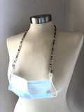 Long Glass Beaded Face Mask Holder Mask Necklace